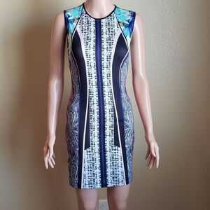 Clover Canyon Women Paisley Floral printed Bodycon sleeveless small dress